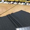Charcoal Grey Windowpane Check Stretch Suiting Fabric / Polyester Blend / Clothing and Apparel / 60 inch wide / sold by the yard