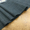 Charcoal Grey Windowpane Check Stretch Suiting Fabric / Polyester Blend / Clothing and Apparel / 60 inch wide / sold by the yard