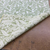 Leafy Paisley in Green and Beige | Drapery / Slipcovers / Upholstery | 54" Wide |  Fabric By the Yard