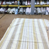 Chenille Striped Fabric in Tan / Beige / Off White | Upholstery | 54" Wide | By the Yard
