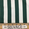 Striped Fabric in Forest Green and White | Drapery / Slipcovers / Upholstery | 54" Wide | By the Yard
