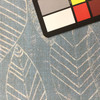 4.3 Yard Piece of Modern Leaf Print in Blue and White | R-TRACE NIAGARA | Upholstery Fabric | Regal Fabrics Brand | 54 inch Wide | By the Yard