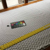 4.5 Yard Piece of Gray and White Chevron | Upholstery / Drapery Fabric | 54" Wide | By the Yard