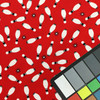 Modern Bowling Pins in Red / White / Black | Quilting Fabric | 44" Wide | 100% Cotton | By The Yard | Kanvas "It's a Strike"