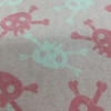 Tossed Skulls | Pink on Pink Juvenile Flannel Fabric | 44 Wide | 100% Cotton | By The Yard