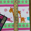 Mommy and Me Animals on Pink | Floral Stripe | Pink | Green | Aqua | Juvenile Flannel Fabric | 44 Wide | 100% Cotton | By The Yard