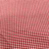 Red/White Micro Check Egyptian Cotton Fabric | Shirting Weight | Clothing and Apparel | 60 inch wide | 100 % Cotton | Sold by the Yard