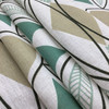 Geometric Fabric in Green / Grey / Natural Off White | Home Decor / Upholstery / Drapery | 95% Polyester / 5% Linen | 54" W | Regal Fabrics "Meyers in Fern"