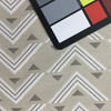 Geometric Triangles in Beige / Grey / White | Home Decor Fabric / Upholstery | 59% Polyester / 41% Cotton | 54" W | By the Yard | Regal Fabrics "Snap in Taupe"