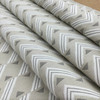 Geometric Triangles in Beige / Grey / White | Home Decor Fabric / Upholstery | 59% Polyester / 41% Cotton | 54" W | By the Yard | Regal Fabrics "Snap in Taupe"