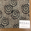 Swirl Design in Black / Brown / Off White | Home Decor Fabric / Upholstery | 100% Polyester | 54" W | By the Yard | Regal Fabrics "Wesley in Blackstone"