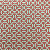 Geometric Fabric in Coral and Off White | Home Decor / Upholstery | 73% Rayon / 27% Polyester | 54" W | By the Yard | Regal Fabrics "Squiggle in Coral"