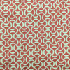 Geometric Fabric in Coral and Off White | Home Decor / Upholstery | 73% Rayon / 27% Polyester | 54" W | By the Yard | Regal Fabrics "Squiggle in Coral"