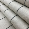 Thin Striped Fabric in Silver Grey and Charcoal | Upholstery / Slipcovers / Drapery | 54" Wide | By the Yard | Capone in Grey