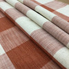 Large Buffalo Check Fabric in Spice Orange and Natural Off White | Upholstery / Drapery | Medium Weight | 54" Wide | By the Yard | Hartwood in Papaya