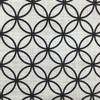 Geometric Circles Black and White Print Fabric | Upholstery / Drapery | Medium Weight | 54" Wide | By the Yard | Bristol in Black