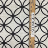 Geometric Circles Black and White Print Fabric | Upholstery / Drapery | Medium Weight | 54" Wide | By the Yard | Bristol in Black