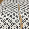 Geometric Circles Black and White Print Fabric | Upholstery / Drapery | Medium Weight | 54" Wide | By the Yard | Bristol in Black
