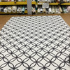 Geometric Circles Black and White Print Fabric | Upholstery / Drapery | Medium Weight | 54" Wide | By the Yard | Bristol in Black