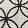 Geometric Circles Black and White Print Fabric | Upholstery / Drapery | Medium Weight | 54" Wide | By the Yard | Bristol in Black