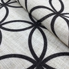 Geometric Circles Black and White Print Fabric | Upholstery / Drapery | Medium Weight | 54" Wide | By the Yard | Bristol in Black