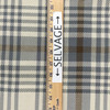 Plaid Twill Weave Fabric in Grey / Brown / Beige | Upholstery | 54" Wide | By the Yard | Orion in Grey Stone