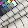 Striped Fabric in Off-White / Purple / Brown / Black  | Upholstery / Slipcovers / Drapery | 54" Wide | By the Yard | Ellinton in Gray