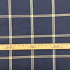 Windowpane Plaid Fabric in Navy Blue / Off-White / Black  | Upholstery / Slipcovers / Drapery | 54" Wide | By the Yard | Boone in Cobalt