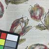 Contemporary Tulips Jacquard Fabric in Off-White / Green / Pink / Brown | Upholstery | Olefin | 54" Wide | By the Yard | Dannenberg in Freesia