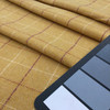 Windowpane Plaid Fabric in Mustard / Purple / Red / White | Upholstery | 54" Wide | By the Yard | Kaufman "Glasgow" Dijon