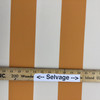 Striped Outdoor Fabric | Orange / Off-White | Patio & Marine Upholstery / Awnings | WATERPROOF | Sunbrella-Like | 47" Wide | By the Yard