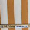 Striped Outdoor Fabric | Orange / Off-White | Patio & Marine Upholstery / Awnings | WATERPROOF | Sunbrella-Like | 47" Wide | By the Yard