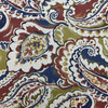 Paisley Jacquard Fabric | Red / Blue / Yellow / Green / Off White | Upholstery | 54" Wide | By the Yard | Beufort in Vermillion