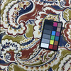 Paisley Jacquard Fabric | Red / Blue / Yellow / Green / Off White | Upholstery | 54" Wide | By the Yard | Beufort in Vermillion