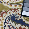Paisley Jacquard Fabric | Red / Blue / Yellow / Green / Off White | Upholstery | 54" Wide | By the Yard | Beufort in Vermillion