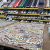 Paisley Jacquard Fabric | Red / Blue / Yellow / Green / Off White | Upholstery | 54" Wide | By the Yard | Beufort in Vermillion
