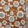 Mod Floral Jacquard Fabric | Orange / Grey / Off White | Upholstery | 54" Wide | By the Yard