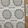 Modern Floral Home Decor Fabric | Grey and White | Curtains / Light Upholstery | Cotton / Rayon | 54" Wide | By the Yard