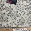 Stenciled Floral Home Decor Fabric | Grey and Off-White | Curtains / Light Upholstery | Linen / Rayon | 54" Wide | By the Yard | PKL Studio "Katazome Garden" in Cinder