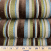 Textured Striped Fabric  | Brown / Green / Blue | Heavyweight Upholstery | 54" Wide | By the Yard