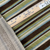 Textured Striped Fabric  | Brown / Green / Blue | Heavyweight Upholstery | 54" Wide | By the Yard