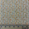 Greek Tile Jacquard Fabric | Orange and Off White | Upholstery / Drapery | 54" Wide | By the Yard