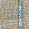 Greek Tile Jacquard Fabric | Orange and Off White | Upholstery / Drapery | 54" Wide | By the Yard