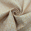 Greek Tile Jacquard Fabric | Orange and Off White | Upholstery / Drapery | 54" Wide | By the Yard