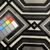 Geometric Chenille Fabric | Black / Grey / Silver | Heavyweight Upholstery | 54" Wide | By the Yard