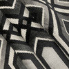 Geometric Chenille Fabric | Black / Grey / Silver | Heavyweight Upholstery | 54" Wide | By the Yard