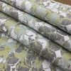 Abstract Jacquard Fabric | Green / Mint / Grey / White | Upholstery | 54" Wide | By the Yard