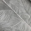 Richloom Fortress Clear Flutter in Nickel | Upholstery Fabric | Leaf Design in Grey and White | Heavyweight | 54" Wide | By the Yard