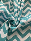 Premier Prints Indoor/Outdoor Zig Zag Ocean | Medium Weight Outdoor Fabric | Home Decor Fabric | 54" Wide