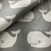 Premier Prints Whale Tales Twill Storm/White | Lightweight Twill Fabric | Home Decor Fabric | 54" Wide